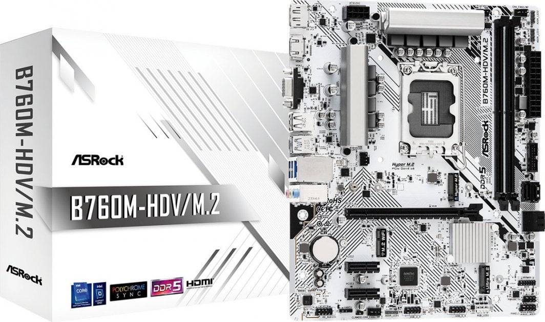 Матична плоча ASRock B760M-HDV/M.2, Intel B760, Micro ATX