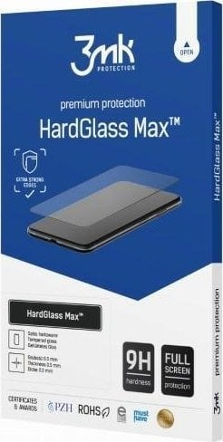 Mbrojtëse ekrani 3MK HardGlass Max për Xiaomi Redmi Note 12 Pro Plus, xham i temperuar, mbulim i plotë, e zezë