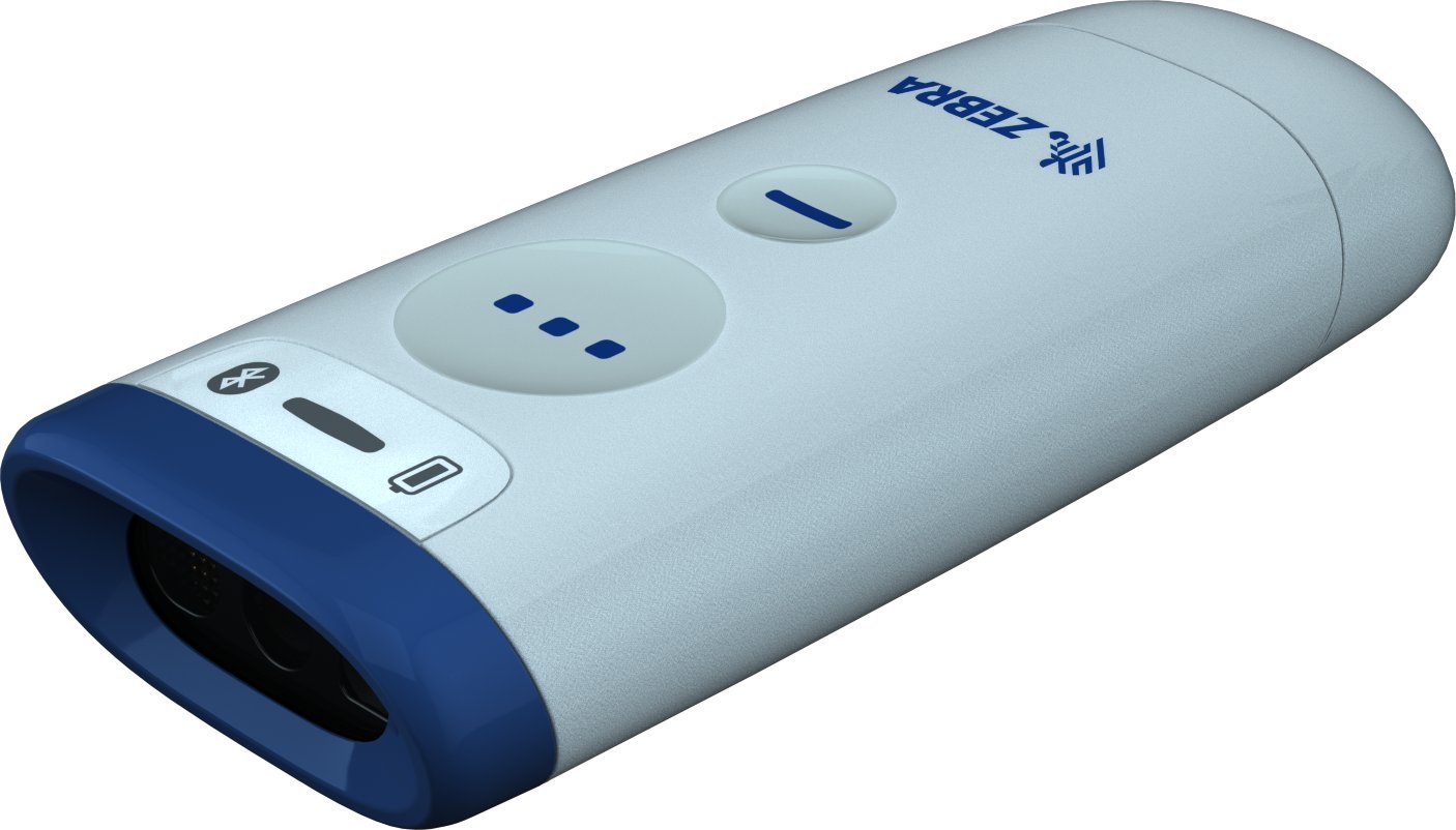 Читач на баркодови Зебра CS60 HC, 1D 2D, блутут, бел