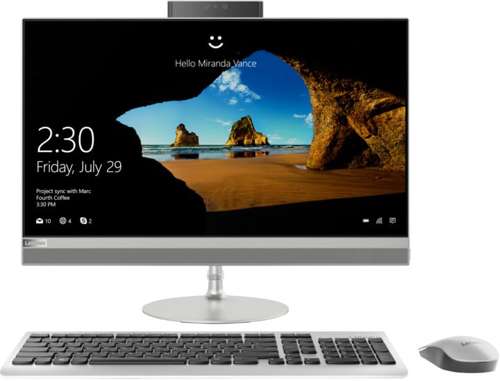 Kompjuter Lenovo IdeaCentre 520-24IKU, Intel Pentium 4415U, 4GB RAM, 23.8" Full HD, 1TB HDD, Intel HD Graphics, i argjendë