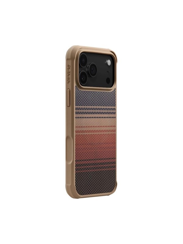 Futrollë PITAKA Aramid ProGuard Sunset për iPhone 17 Pro, fibër aramidike, MagSafe, e zezë
