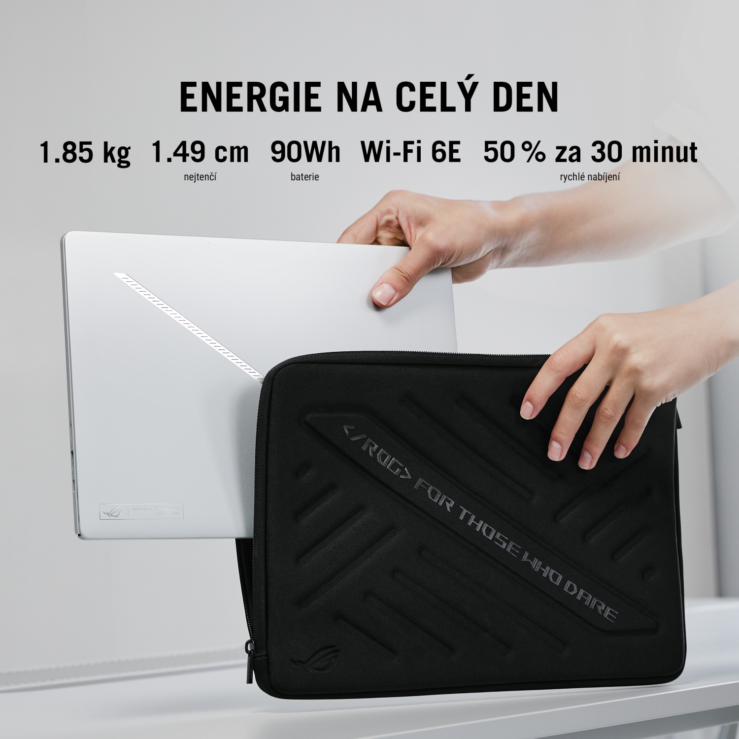 Laptop ASUS ROG Zephyrus G16 GU605MZ, 16", WQXGA, Intel U9-185H, NVIDIA GeForce RTX 4070, 32GB RAM, 1TB SSD, i bardhë