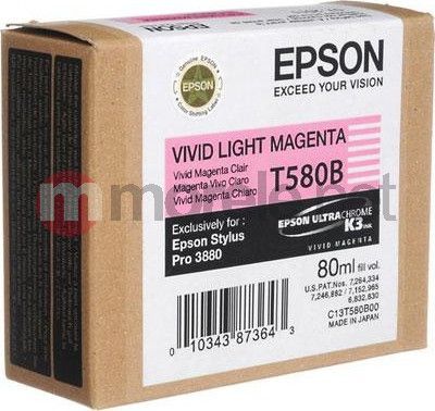 Kartutë boje Epson Singlepack Vivid Light Magenta T580B00, kapacitet i lartë, magenta