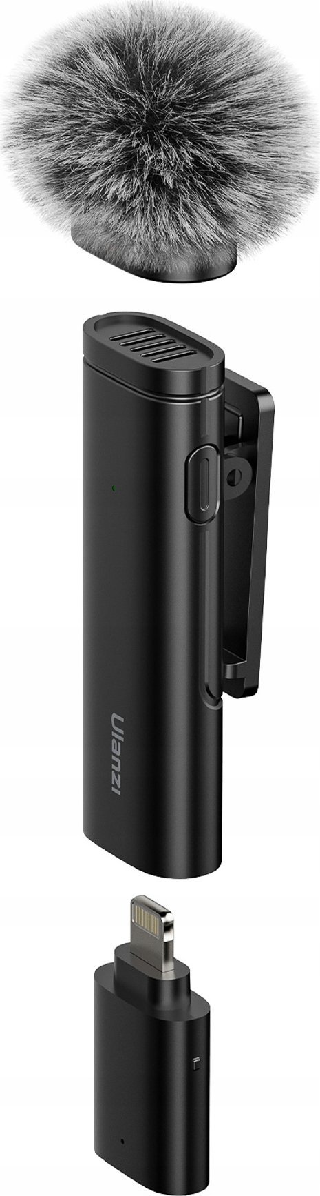 Mикрофон лавалиер Ulanzi WM 10 In Line, за Apple, пренослив, црн