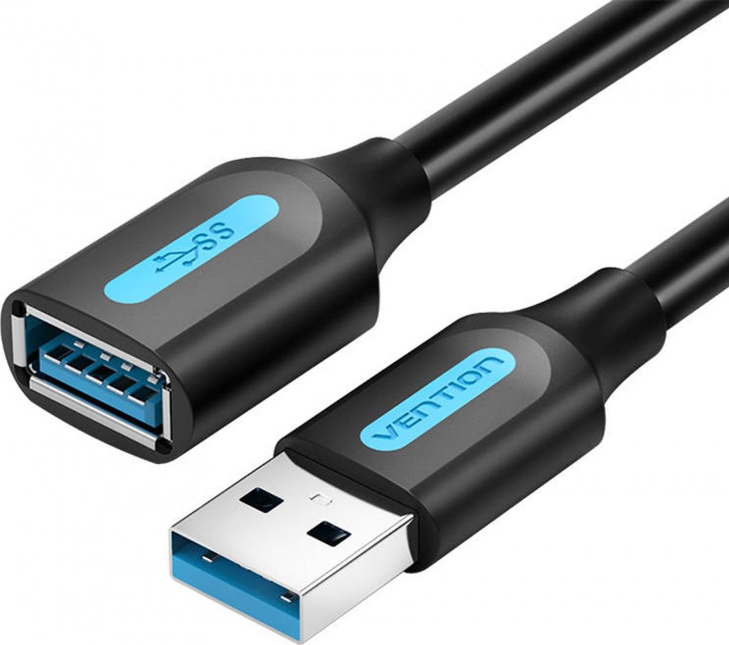 Kabllo zgjatues USB Vention CBHBD, USB A në USB A, 0.5 m, USB 3.0, i zi