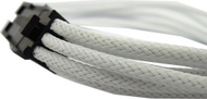 Проширен кабел PCI-E 6-пин бело плетен, 30 cm, бел
