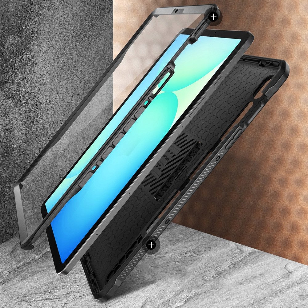 Mbulesë tablet SUPCASE Unicorn Beetle Pro për Samsung Galaxy Tab S10 FE 10.9", me këllëf të fortë, mbrojtës ekrani i integruar, me stendë, e zezë