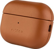 Заштитна кутија FIXED PodsLeather, за AirPods Pro 2 USB C, со MagSafe, кафена