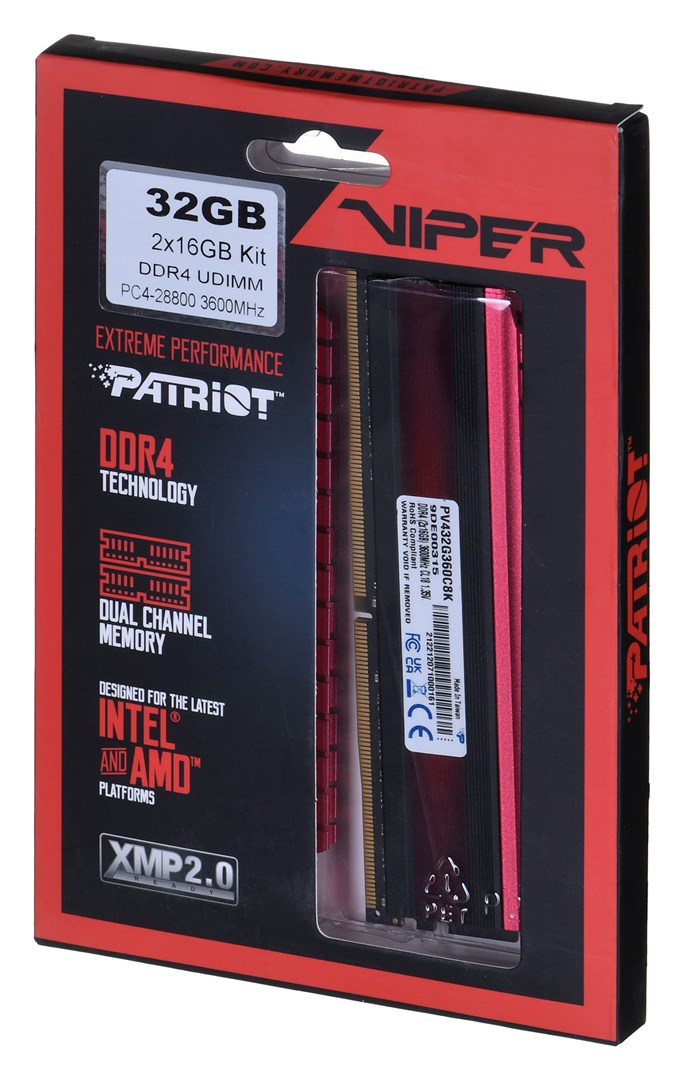 Memorie RAM Patriot Viper 4 PV432G360C8K 32 GB (2 x 16 GB) DDR4 3600 MHz