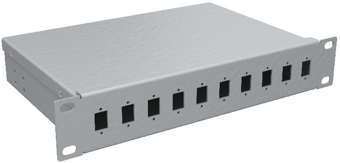 Raft optik Solarix FO-10-1-10SCS-G, 10", 1U, 10 porte, RAL 7035
