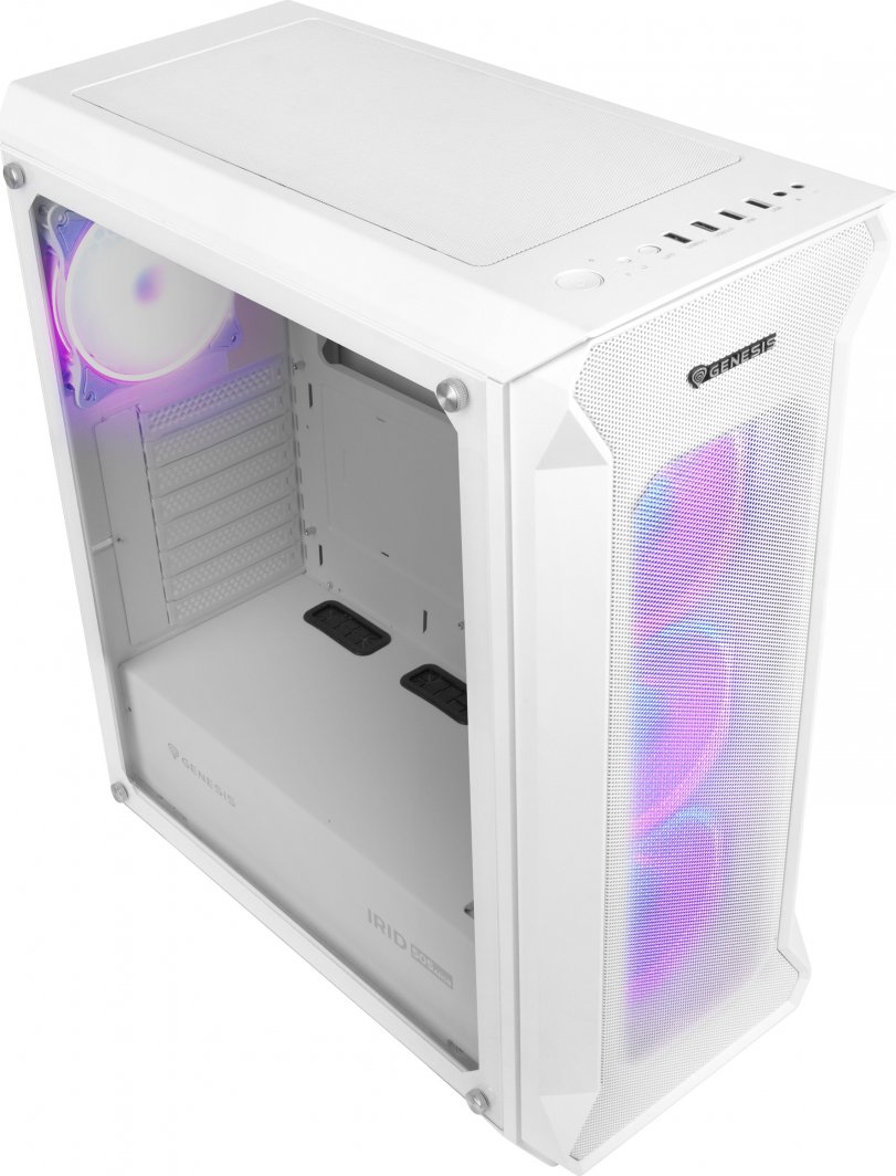 Куќиште за компјутер Genesis Irid 505 ARGB V2, бела боја