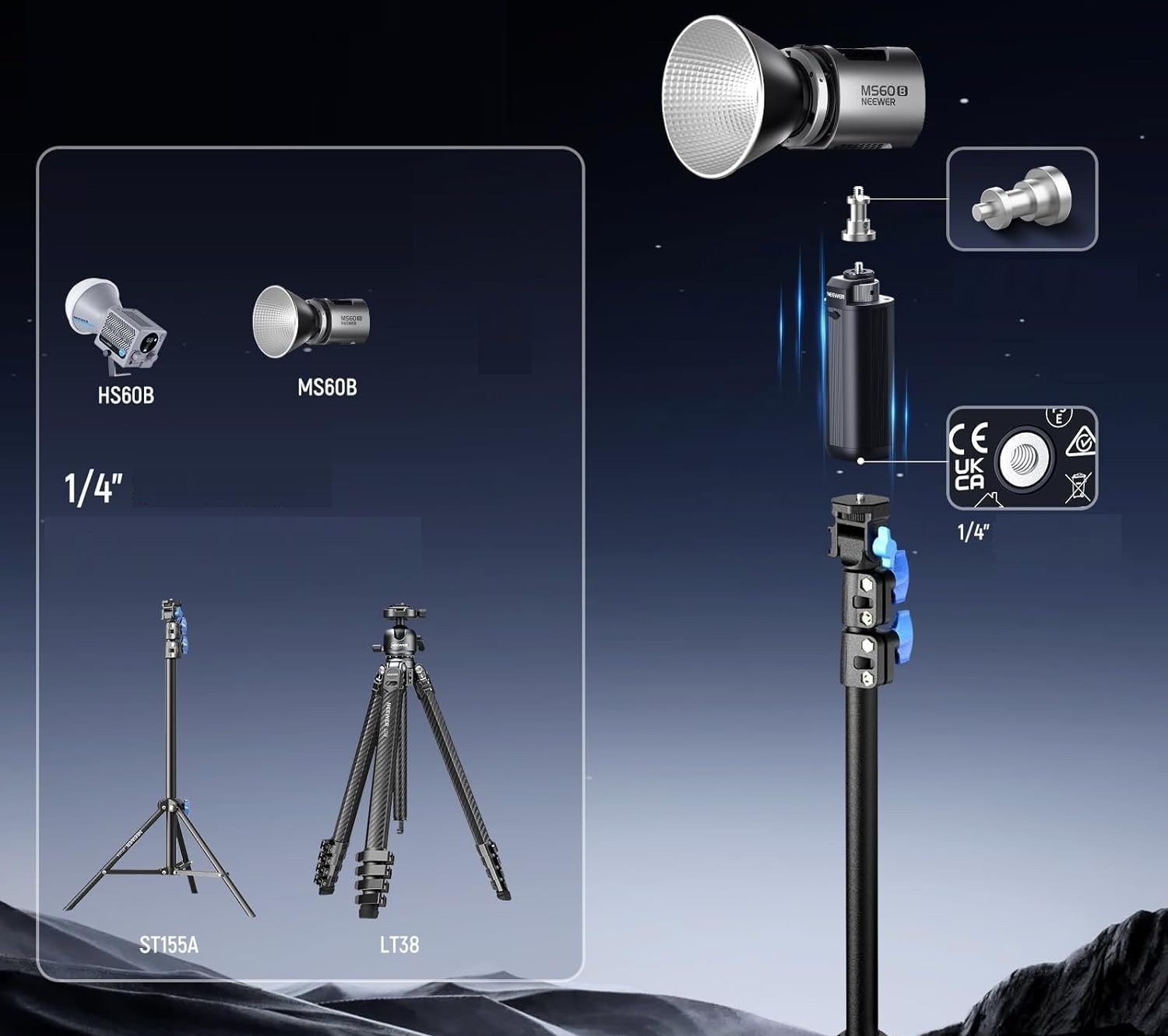 Power bank dorezë NEEWER PH74E, 74Wh, 100W USB C PD, e zezë