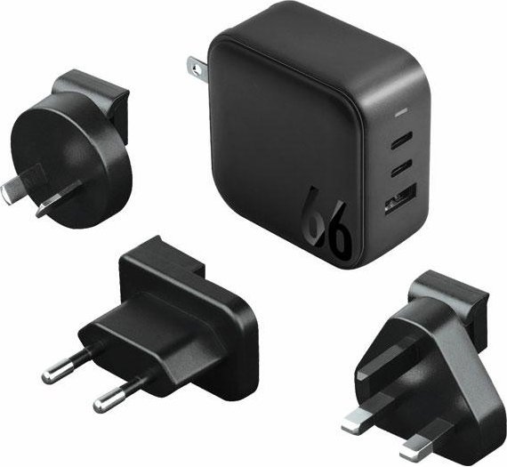 Karikues rrjeti Energea Travelite GaN66, 66W, 2x USB C 1x USB A, i zi
