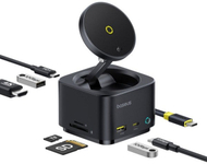 USB Ц хаб Базеус 7 во 1, HDMI 4K 60Hz, PD 100W, сива