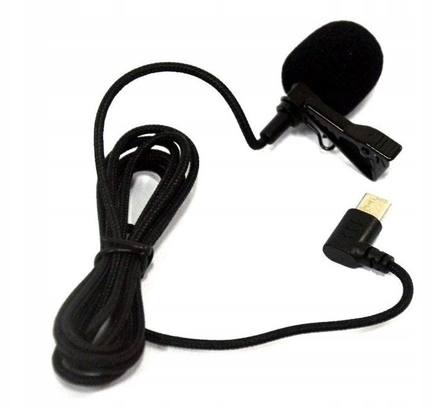 Mikrofon lavalier SJCAM USB Type C, për SJ8 SJ9 SJ10 C200, i zi
