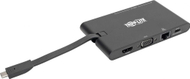 Dock USB C Tripp Lite U442 DOCK3 B, HDMI 4K dhe VGA, Gigabit Ethernet, i zi