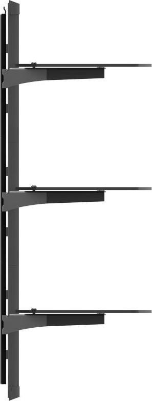 Ѕиден рафт за универзален ТВ, капацитет 30kg, црн