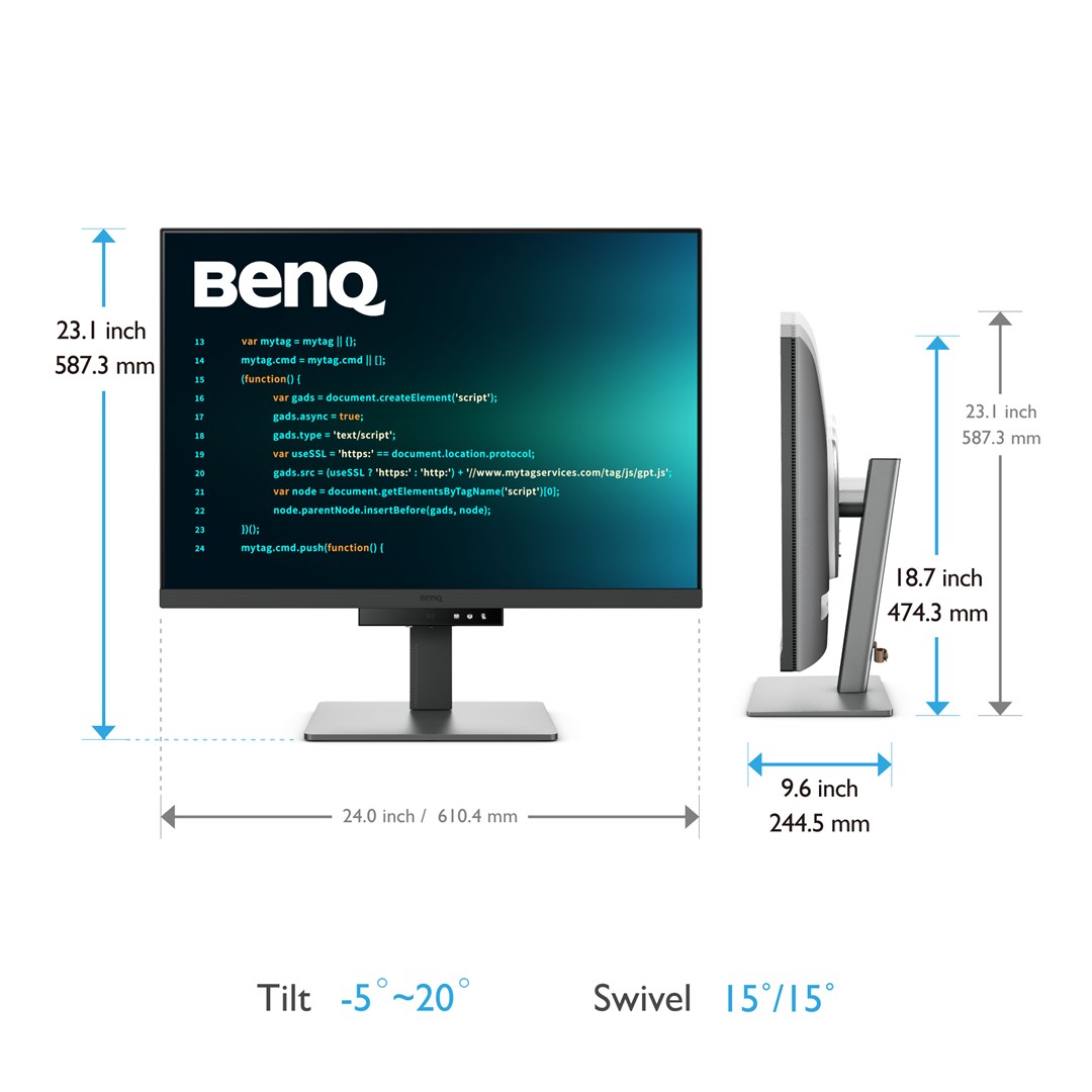 Monitor BenQ RD280U, 28.2", 60Hz, i zi