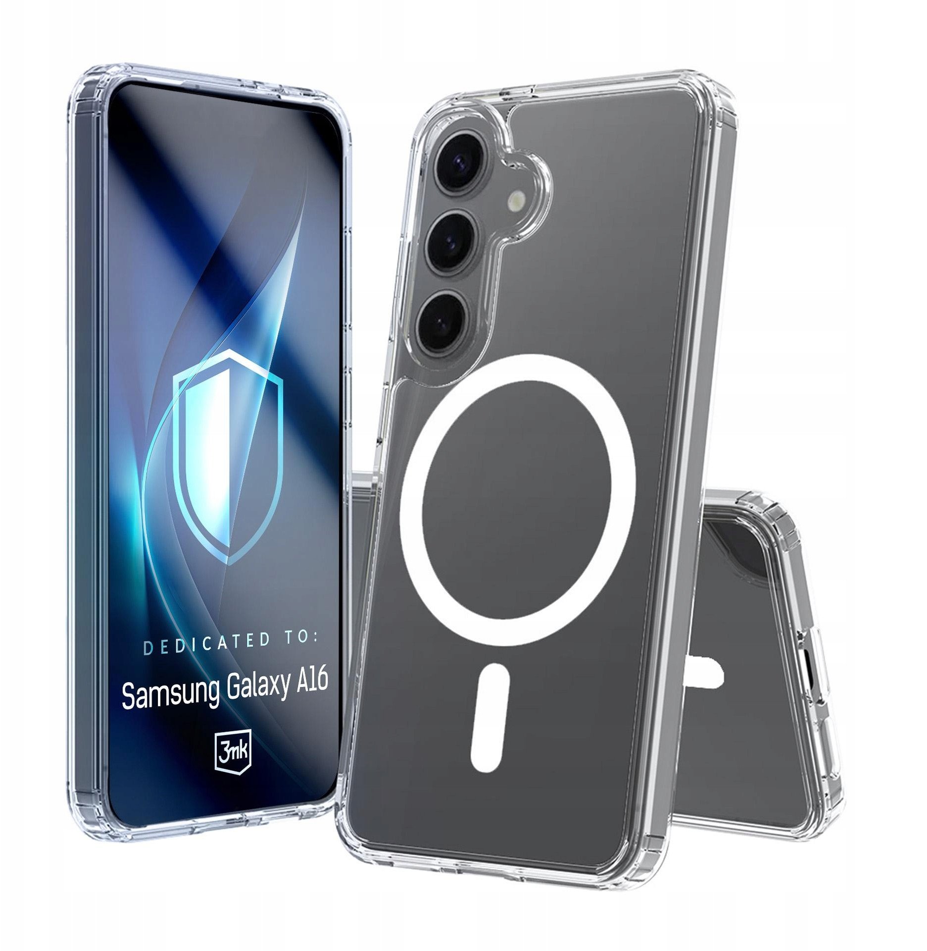 Mbulesë mbrojtëse 3MK Armor MagCase për Samsung Galaxy A16 4G 5G, MagSafe, transparente