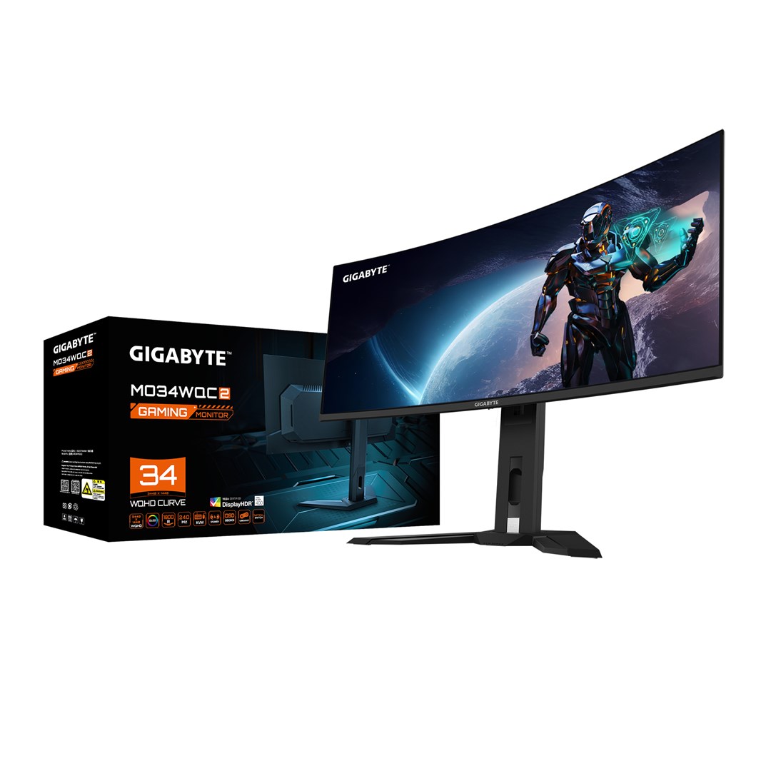 Monitor i lakuar GIGABYTE MO34WQC2, 34" OLED WQHD, 240Hz, i zi