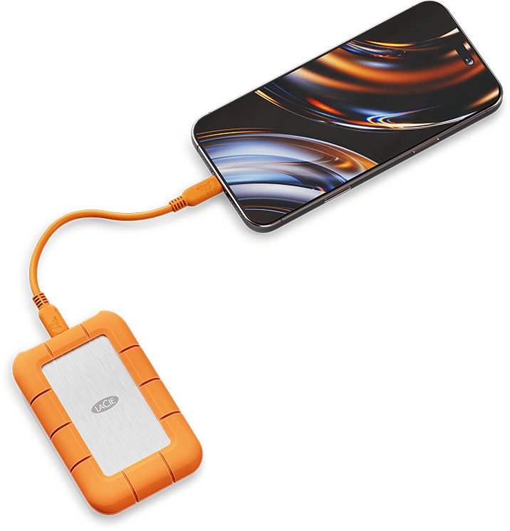 Надворешен тврди диск LaCie STND1000400, 1TB, USB Type C 3.2 Gen 1, сиво-портокалов