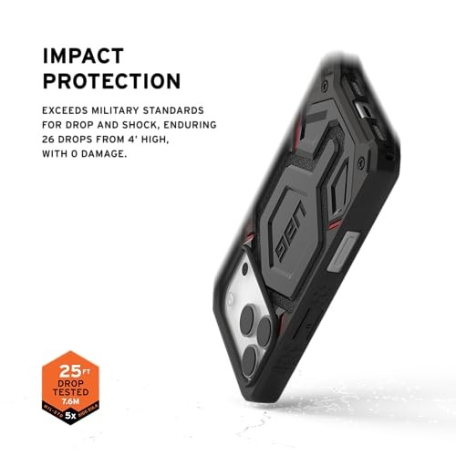 Заштитна футрола UAG Monarch Pro за Ајфон 17 Про, МагСејф, Кевлар, црна