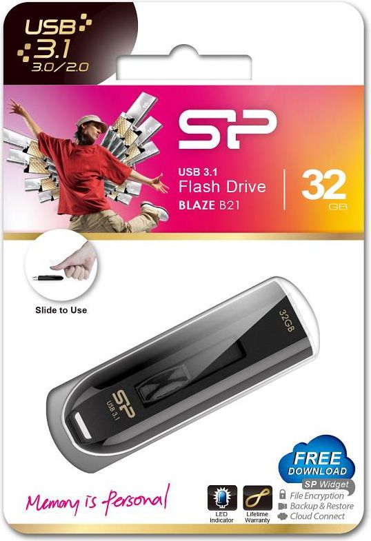 USB flash Silicon Power Blaze B21, 32GB, USB 3.0, i zi