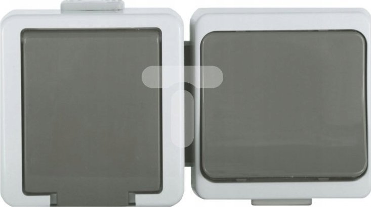 Prizë me tokëzim Jantar GWN-J, me çelës, IP44, gri