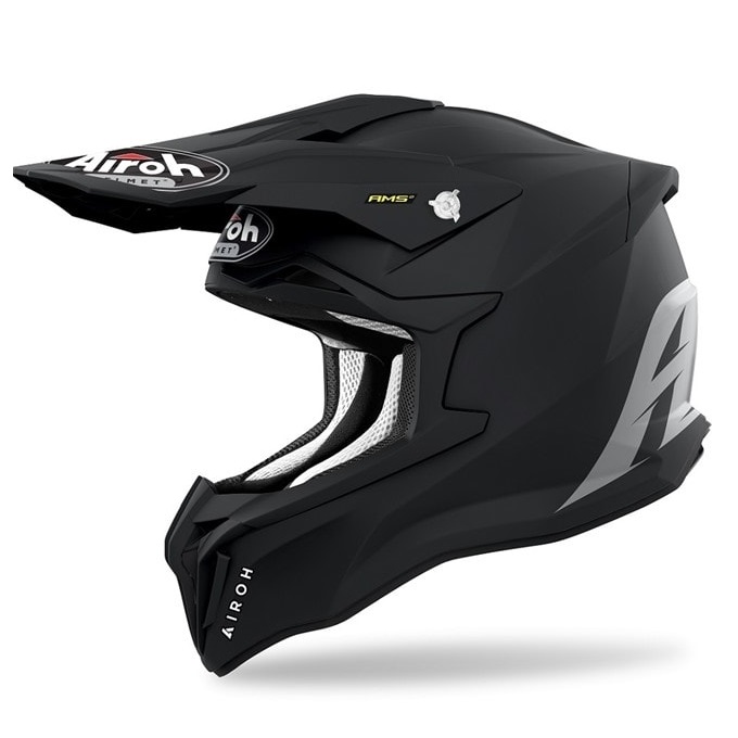 Каска за мотокрос Airoh Strycker Color Carbon, карбон, големина XL, црна