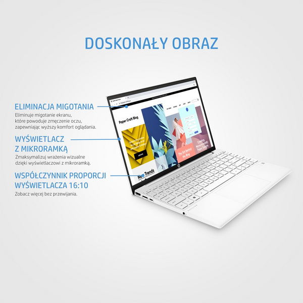 Laptop HP Pavilion Aero 13-be0244nw, 13.3", 16 GB RAM, 512 GB SSD, Ryzen7, AMD Radeon Graphics, i bardhë