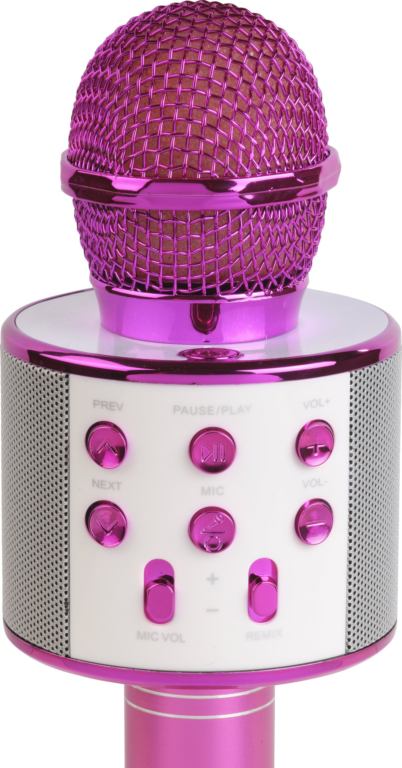 Mикрофон караоке Denver KMS-20P, Bluetooth, вграден звучник, розова