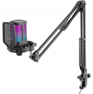 Mikrofon kondensator Fifine Q6T, USB, me krah dhe pop filter, i zi