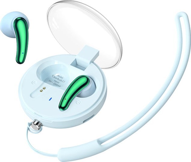 Kufje Bluetooth Remax TWS C1, Bluetooth 5.3, ENC, blu