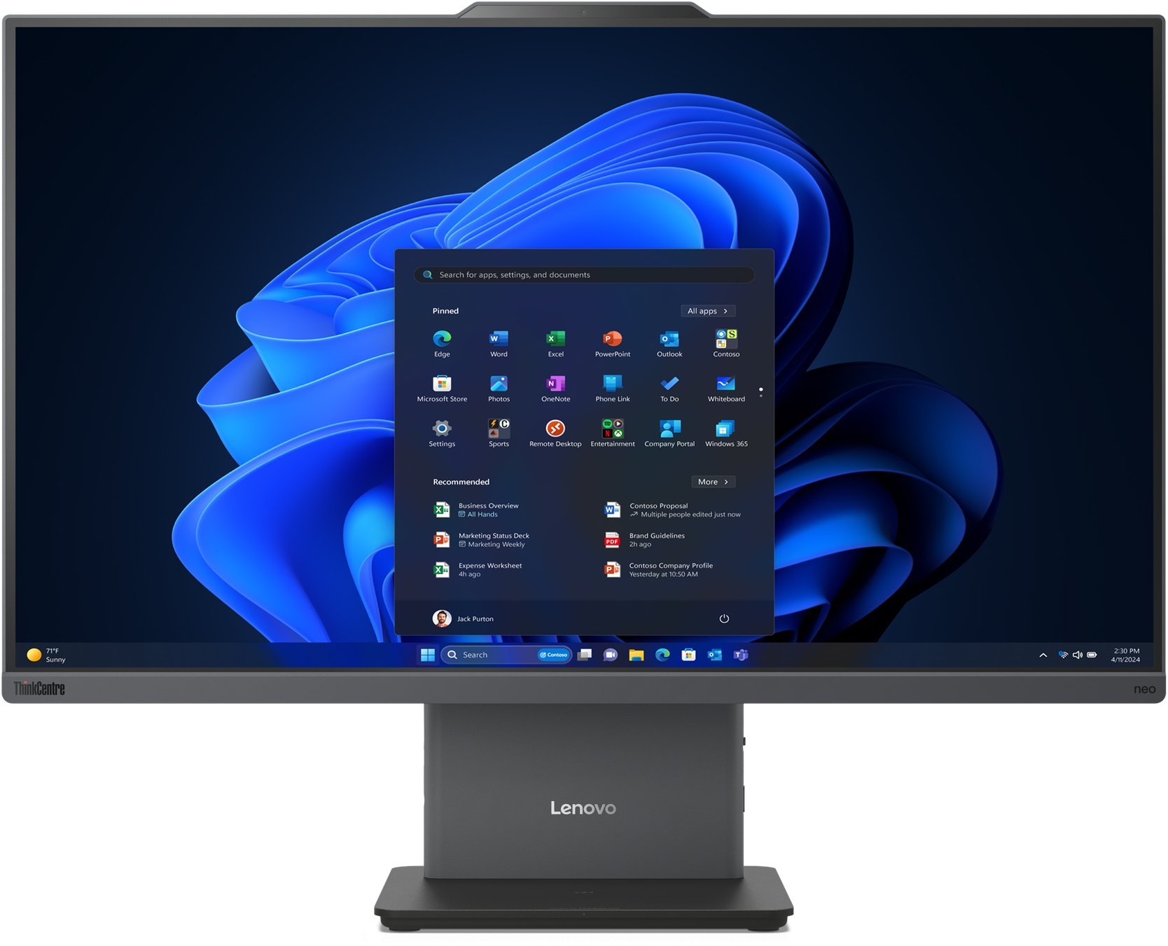 Kопјутер All in One Lenovo ThinkCentre Neo 55a 24 Gen 6, Ryzen 5, 16GB RAM, 512GB SSD, 23.8" FHD, сива