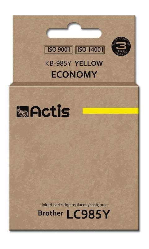 Ngjyrë për printer Actis KB-985Y (zëvendësim për Brother), 19.5 ml, e verdhë