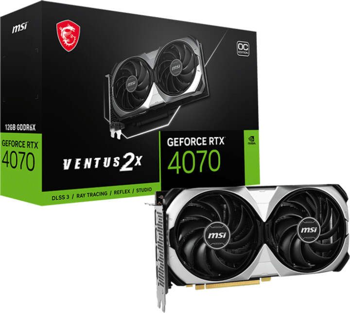 Kartelë grafike MSI GeForce RTX 4070 VENTUS 2X 12G OC, 12GB GDDR6X