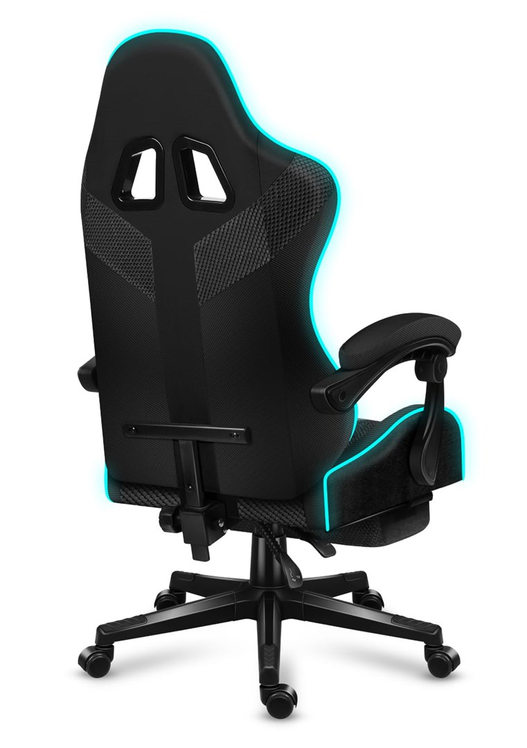 Karrige lojërash HUZARO Force 4.7, RGB Mesh, e zezë