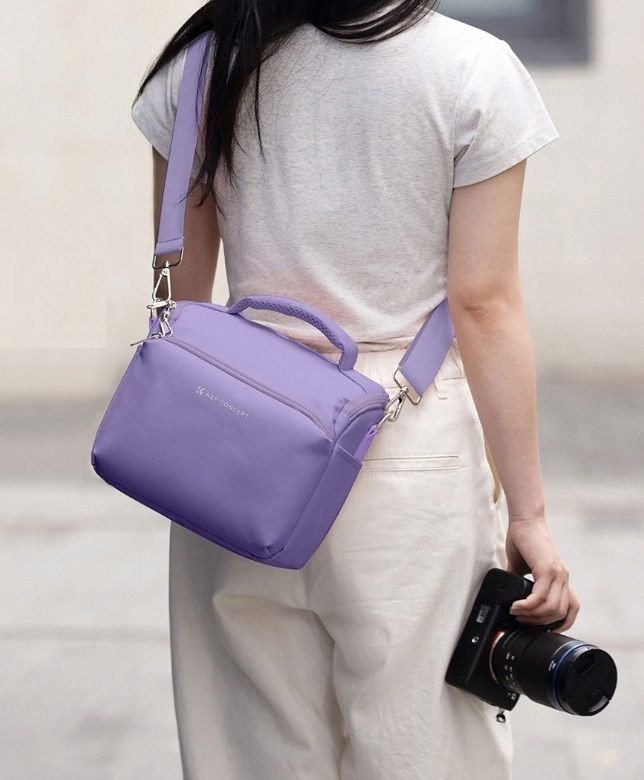 Çantë sling fotografike K&amp;F Concept KF13.179V7, 5L, për DSLR dhe dron, vjollcë