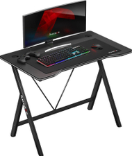 Tavolinë gaming Huzaro Hero 1.4, kompakte, me vrima për kabllo, e zezë