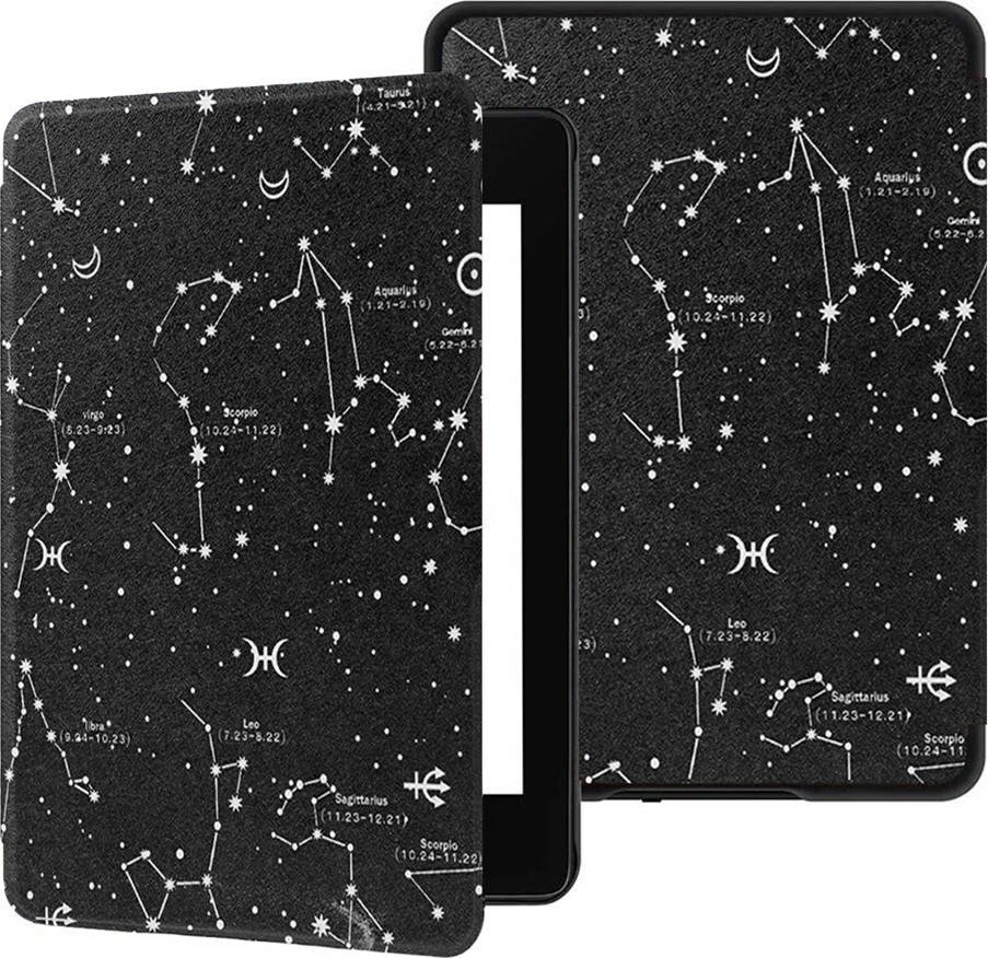 Заштитен капак Strado Case Graphic Smart Case за Kindle Paperwhite 1 2 3, функција автоматско вклучување исклучување, дизајн Constellation