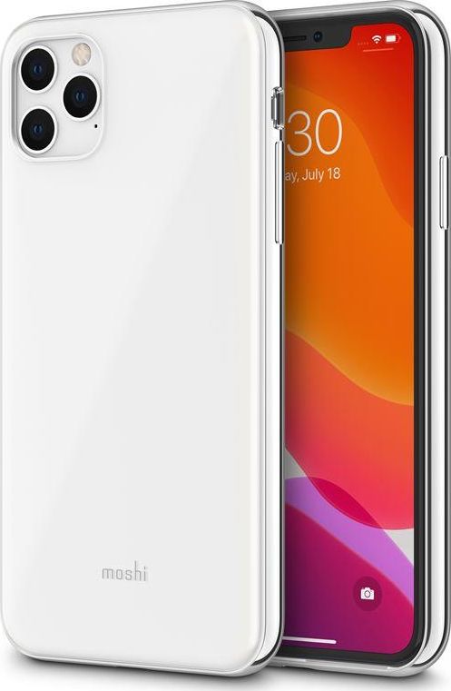Kuti mbrojtëse Moshi iGlaze për iPhone 11 Pro Max, mbrojtje MIL-STD-810G, Pearl White