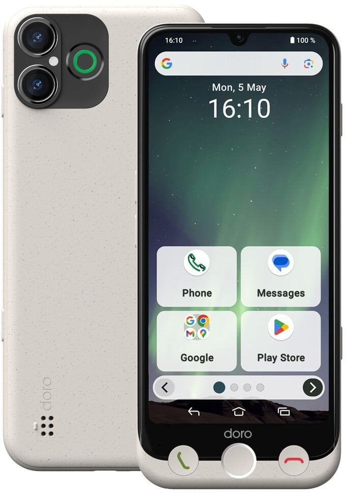 Telefoni Doro AURORA A30, 6.1", 128GB, i bardhë