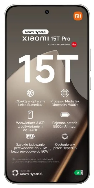 Celular Xiaomi 15T Pro, 6.83", 12/512GB, i hirtë