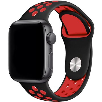 Rrip sportiv Eternico Sporty për Apple Watch 42mm 44mm 45mm, Cool Lava, i zi