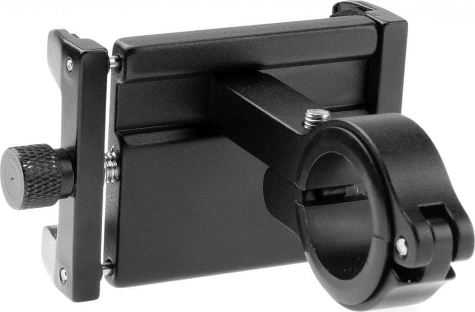 Mbajtës telefoni Bikee Fixed ALU, për biçikletë dhe motoçikletë, rrotullim 360°, i zi