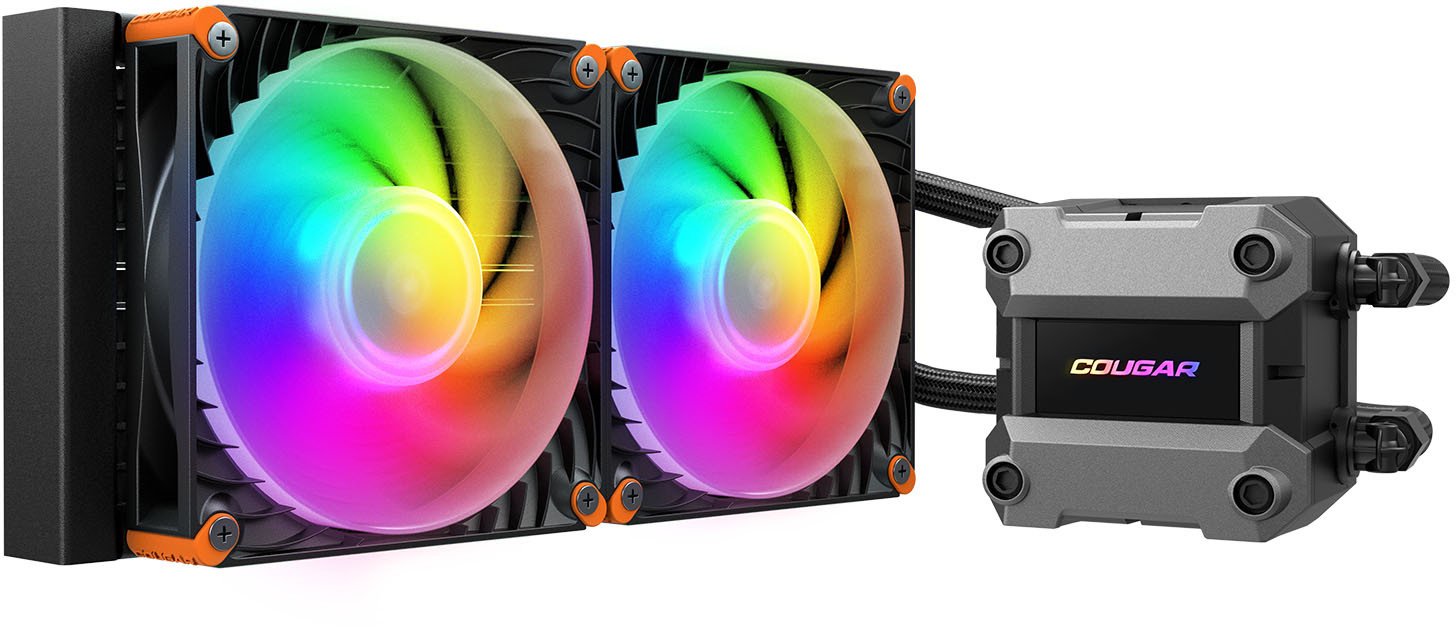 Ftohës uji për CPU COUGAR Poseidon Ultra 240, radiator 240mm, ARGB, i zi