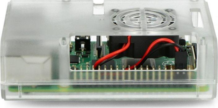 Kuti mbrojtëse JustPi Enclosure për Raspberry Pi 4B, me ventilator, e zezë