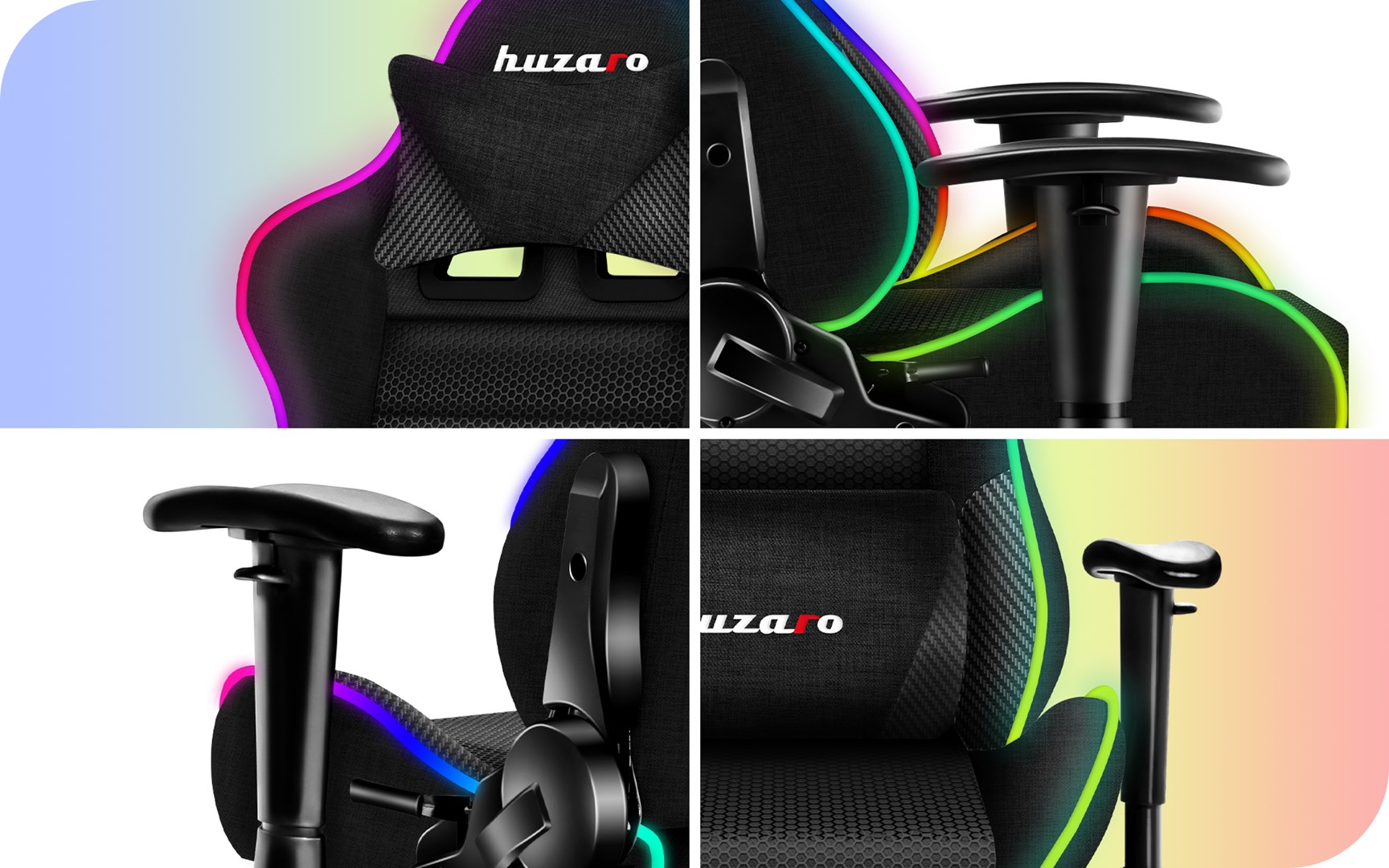 Гејминг столица за деца Huzaro Ranger 6.0 RGB, 130kg, црна