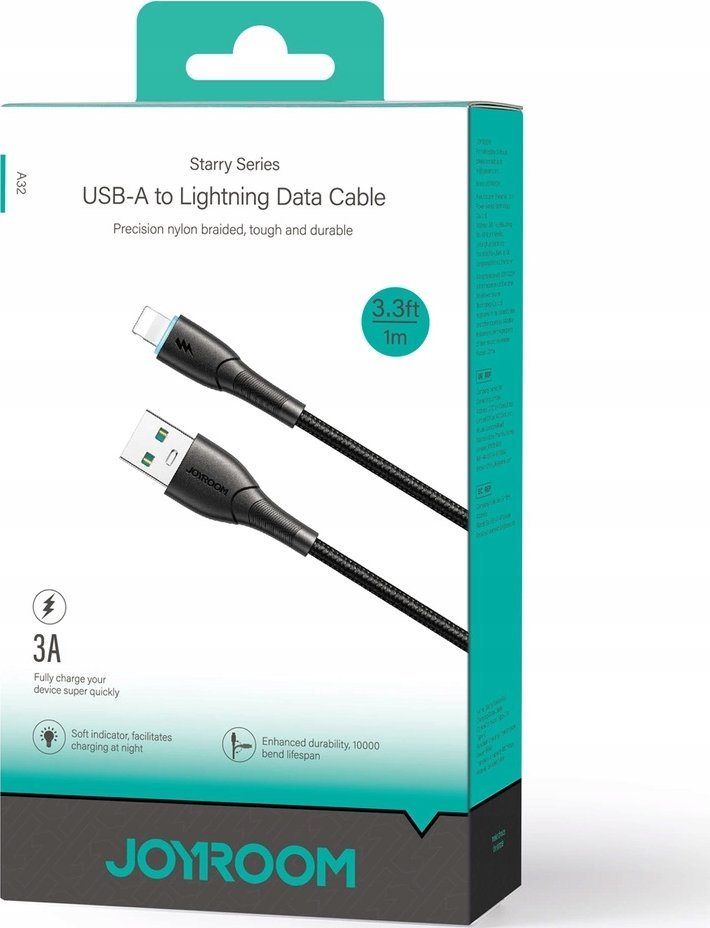 Kabllo karikimi Joyroom Starry Series SA32-AL3, USB-A në Lightning, 1m, 3A