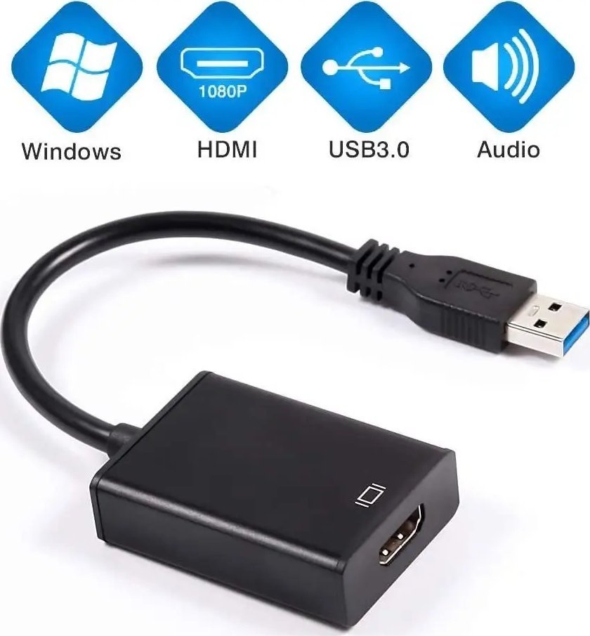 USB 3.0 адаптер во HDMI PremiumCord, со звук, Full HD 1080p, црн